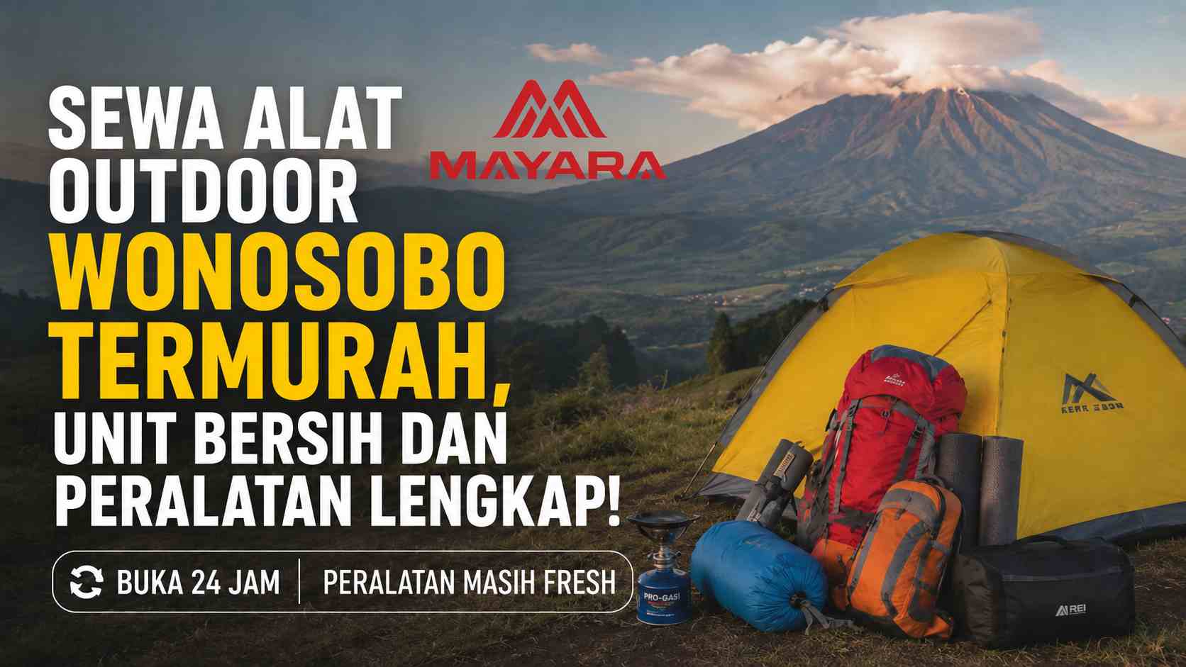 Tempat Sewa Alat Outdoor Termurah di Wonosobo, Unit Bersih dan Peralatan Lengkap!